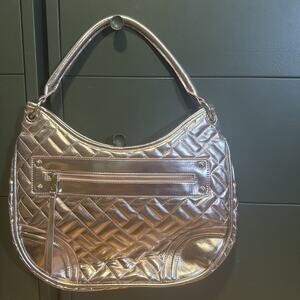 Gianni Bini Pink Gold Quilted Hobo Handbag Women's Casual Spacious Interior